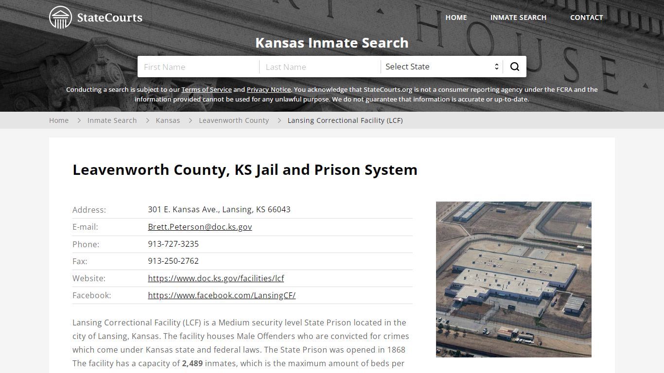 Lansing Correctional Facility (LCF) Inmate Records Search ...