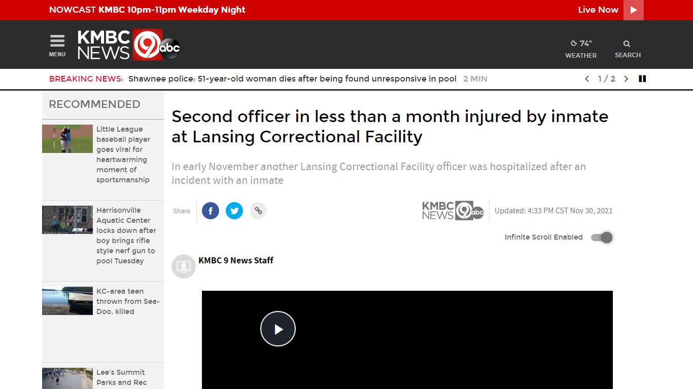 Second Lansing Correctional Facility officer in November ...
